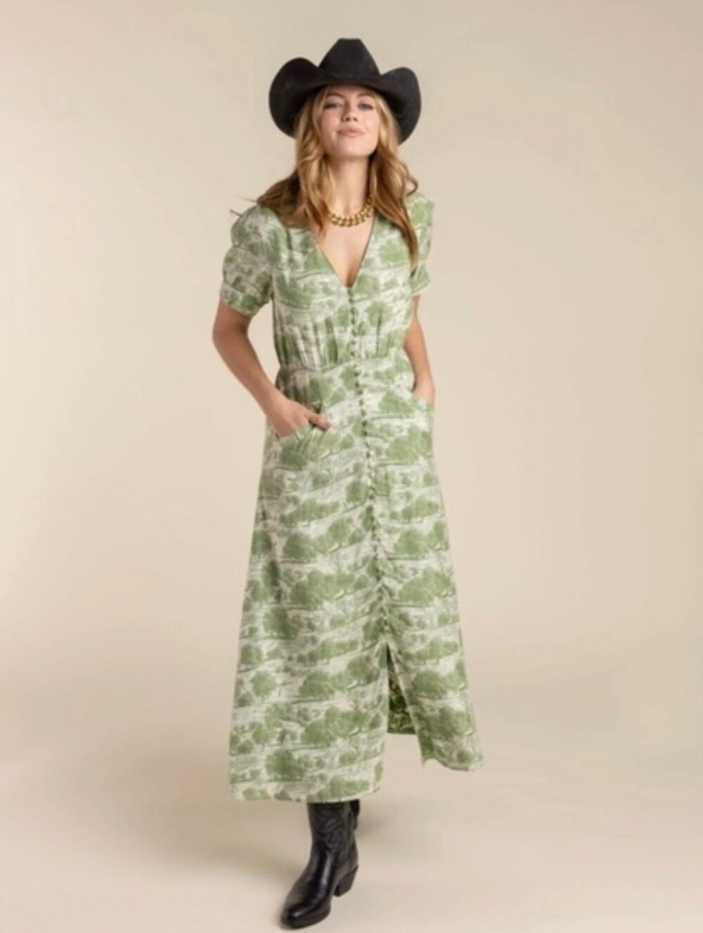 Sendero Provisions Co. Darcy Dress in Green Small